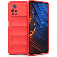 TKÇ Mey Ithalat®   Poco X4 Pro 5g Kılıf Optimum Silikon - Kırmızı