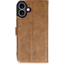 TKÇ Mey Ithalat®  iPhone 16 Plus Kılıf Trend S Plus Kapaklı Kılıf - Taba