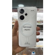 İzel Aksesuar Xiaomi Redmi Note 13 Pro Plus Sert Pc Sararmaz Magsafe Şeffaf  Kılıf