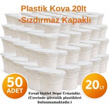TKÇ Sızdırmaz Kapaklı Plastik Kova 20LT x 50 Adet (Outlet)