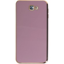 TKÇ Mey Ithalat®  Samsung Galaxy J7 Prime Kılıf Volet Silikon - Mor