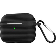 TKÇ Mey Ithalat®  Airpods Pro 3 (3.nesil) Raven Silikon Kılıf - Siyah