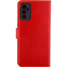 TKÇ Mey Ithalat®  Samsung Galaxy M52 5g Kılıf Trend S Plus Kapaklı Kılıf - Kırmızı