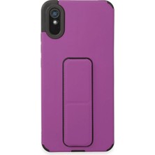 TKÇ Mey Ithalat®   Redmi 9A Kılıf Mega Standlı Silikon - Mor