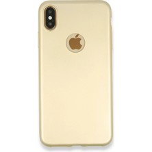 TKÇ Mey Ithalat®  iPhone Xs Max Kılıf First Silikon - Gold