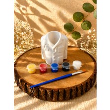 En Art Doktor Önlüğü Biblo Boyama Seti – Taş Tozu, 5 Renk Akrilik Boya & Fırça Dahil | Dıy Hobi ve Hediye Seti