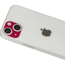 TKÇ Mey Ithalat®  iPhone 13 Rainbow Kamera Lens Koruma Cam - Koyu Kırmızı