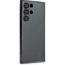 TKÇ Mey Ithalat®  Samsung Galaxy S22 Ultra Kılıf  Lensli Silikon - Siyah