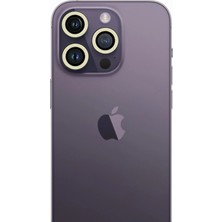 TKÇ Mey Ithalat®  iPhone 13 Pro Max Neon Fosforlu Kamera Lens - Beyaz