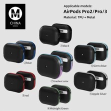 TKÇ Mey Ithalat®  Airpods Pro 2 (2.nesil) Mo-A8 Armor Kılıf - Koyu Yeşil