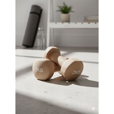 PremiumPort Neopren Kaplamalı Döküm Demir Dambıl Seti 2x2 kg Pilates ve Fitness