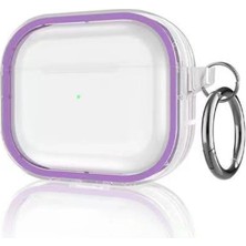 TKÇ Mey Ithalat®  Airpods Pro 2 (2.nesil) Shiny Şeffaf Kılıf - Mor