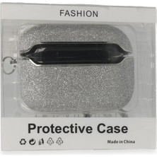 TKÇ Mey Ithalat®  Airpods Pro (1.nesil) Spell Simli Kılıf - Gümüş