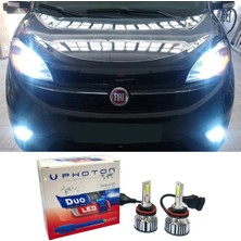 D4 LED Xenon Sis Farı Ampul H11 Duo Beyaz 2015-2023 Fiat Doblo D4