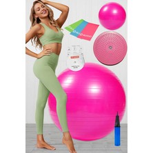 PremiumPort Sağlıklı ve Eğlenceli 9 Lu Pilates Seti, Bel Inceltici, Direnç Bandı, Topu