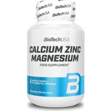 Biotech Usa Calcium Zinc Magnesium Mineral Complex Immune Health Energy Stress Management 100 Tablet