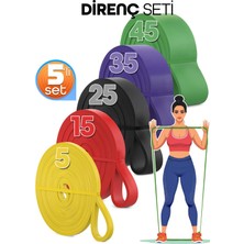 PremiumPort 5'li Set Barfiks Lastiği, Güç ve Kas Geliştirme Için Ideal
