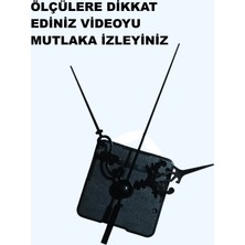Cnr Shop Saat Mekanizması, 22 mm Şaft Boyu Sessiz Çalışır Saat Motoru Akrep-Yelkovan-Saniye-(Askılı)