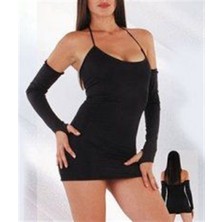 Ne Lazım Bana TP060828 Eldivenli Mini Elbise