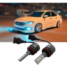 Fıat Egea Buz Mavi LED Sis Farı Ampulü Photon Zero H8 H11