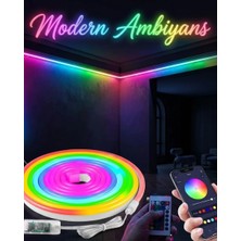 Kanonik Education Dekoratif Rgb LED Şerit Neon Işık 3 Metre Su Geçirmez Uzaktan Kumandalı Ortam Aydınlatması