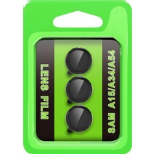 TKÇ Mey Ithalat®  Samsung Galaxy A15 4g Raze Metal Kamera Lens - Siyah
