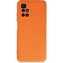 TKÇ Mey Ithalat®   Redmi 10 2022 Kılıf Nano Içi Kadife Silikon - Turuncu