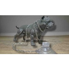 Salıncak Araç Süsü Torpido Aksesuarı GRİ Pitbull Dekor 3D Art 11 cm