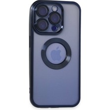 TKÇ Mey Ithalat®  iPhone 15 Pro Max Kılıf Slot Silikon - Lacivert