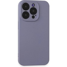 TKÇ Mey Ithalat®  iPhone 15 Pro Max Kılıf Nano Içi Kadife Silikon - Lila