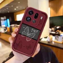 Ucuc Oppo Find X9 Pro 5g Uyumlu Darbeye Dayanıklı Kamera Korumalı Bordo Silikon Baskı Desenli Kılıf