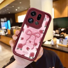 Ucuc Oppo Find X9 Pro 5g Uyumlu Darbeye Dayanıklı Kamera Korumalı Bordo Silikon Baskı Desenli Kılıf