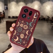 Ucuc Oppo Find X9 Pro 5g Uyumlu Darbeye Dayanıklı Kamera Korumalı Bordo Silikon Baskı Desenli Kılıf