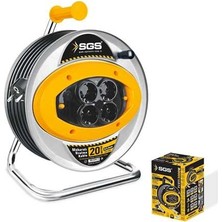 Sgs Metal Makaralı Uzatma Kablosu 3X2,5*20MT