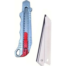 Alüminyum Gövde 18MM Profesyonel Falçata Bıçak +10 Adet Yedek Maket Bıçağı