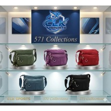 Sports 571 Collections Krinkıl Kumaş Kadın Kırmızı Çapraz Askılı Omuz Çantası