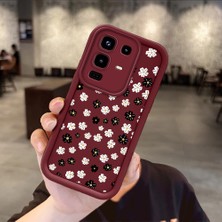 Ucuc Infinix Note 50 Pro 4g Uyumlu Darbeye Dayanıklı Kamera Korumalı Bordo Silikon Baskı Desenli Kılıf