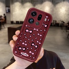 Ucuc Oppo Find X9 Pro 5g Uyumlu Darbeye Dayanıklı Kamera Korumalı Bordo Silikon Baskı Desenli Kılıf