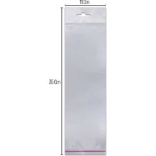 11*35 Sedefli Askılı (Askı Kısmı Beyaz) Bantlı OPP (Parlak-Şeffaf) Jelatin 1000 Adet