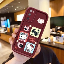 Ucuc Samsung Galaxy S20 Fe 4g/5g Uyumlu Darbeye Dayanıklı Kamera Korumalı Bordo Silikon Desenli Kılıf