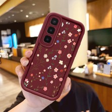 Ucuc Infinix Hot 60 Pro Plus Uyumlu Darbeye Dayanıklı Kamera Korumalı Bordo Silikon Baskı Desenli Kılıf