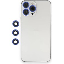 Esranın Dünyası Newface Apple iPhone 12 Pro Max Shine Kamera Lens - Lacivert