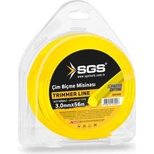 Sgs Tırpan Misinası 3.0 mm 56 mt Altıgen (Sarı)