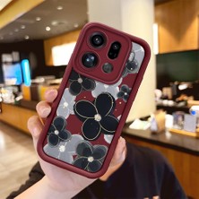 Ucuc Oppo Find X9 Pro 5g Uyumlu Darbeye Dayanıklı Kamera Korumalı Bordo Silikon Baskı Desenli Kılıf