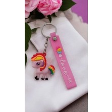 Famemus Accessory Unicorn Figürlü 3D Renkli Silikon Anahtarlık & Çanta Aksesuarı (1 Adet)