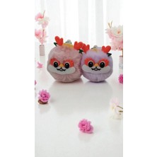 Famemus Accessory Sevimli Yüz Desenli Peluş Anahtarlık – Yumuşacık ve Eğlenceli Aksesuar (1 Adet)