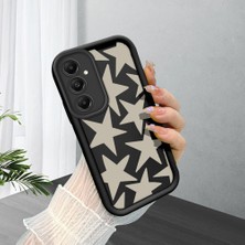 Ucuc Samsung Galaxy A05S Uyumlu Siyah Silikon Şık Baskı Kılıf Darbeye Dayanıklı Kamera Korumalı