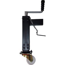 60X60 Yandan Profilli Siyah Ağır Tip Döner Polyamit Tekerlekli Krikosu