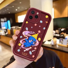 Ucuc iPhone 11 Pro Uyumlu Darbeye Dayanıklı Kamera Korumalı Bordo Silikon Baskı Desenli Kılıf