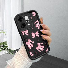 Ucuc Oppo RENO14 Pro Uyumlu Siyah Silikon Şık Baskı Kılıf Darbeye Dayanıklı Kamera Korumalı